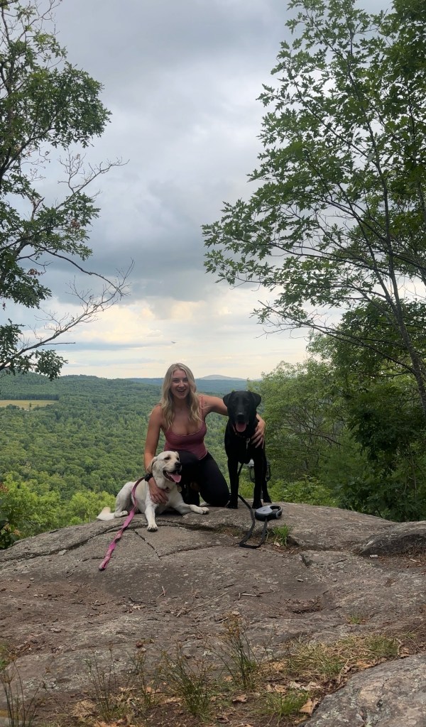 Kaylynn’s two dogs, Buddy and Berkeley